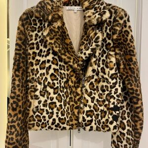 Rebecca Minkoff Animal Print Teddy Jacket